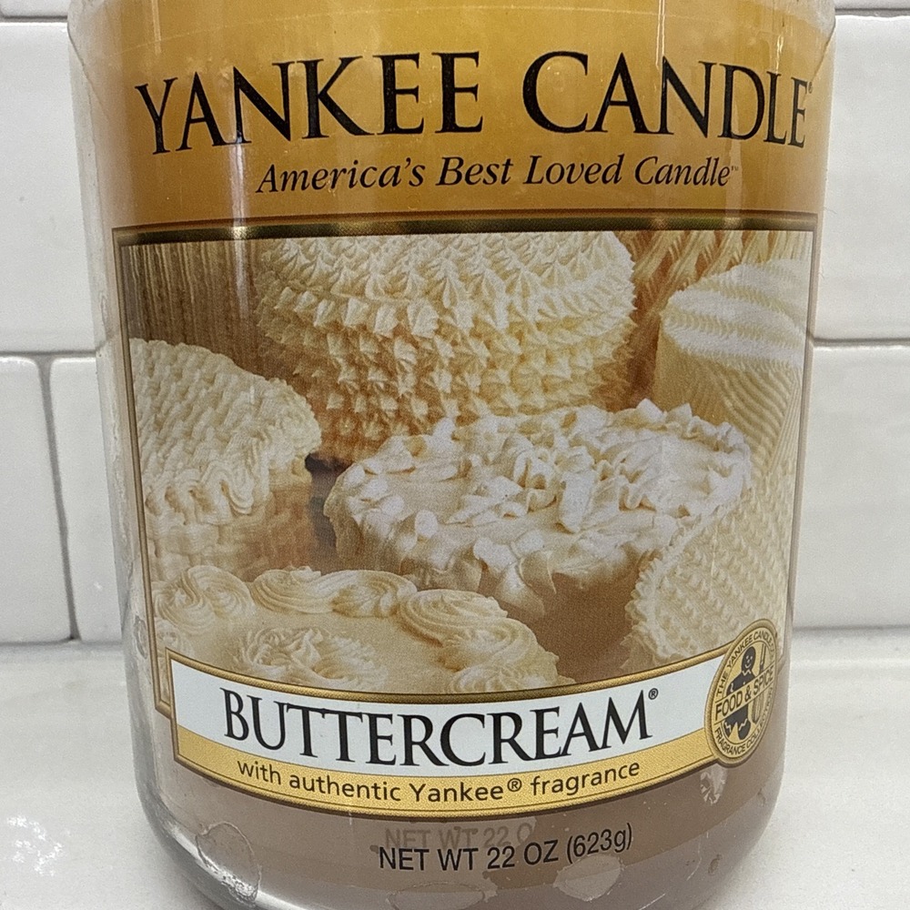 Yankee Candle BUTTERCREAM 22 oz Original Large Single Wick Jar Candle NEW! - Picture 2 of 12